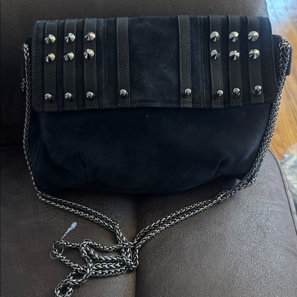 Be & D Handbags - Rare Be & D Black Studded Chain Strap Bag In New Conditions